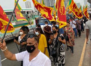 Bild: Protestierende in Sri Lanka (Foto: Franziska Koch/Netzwerk „Sri Lanka Advocacy“)